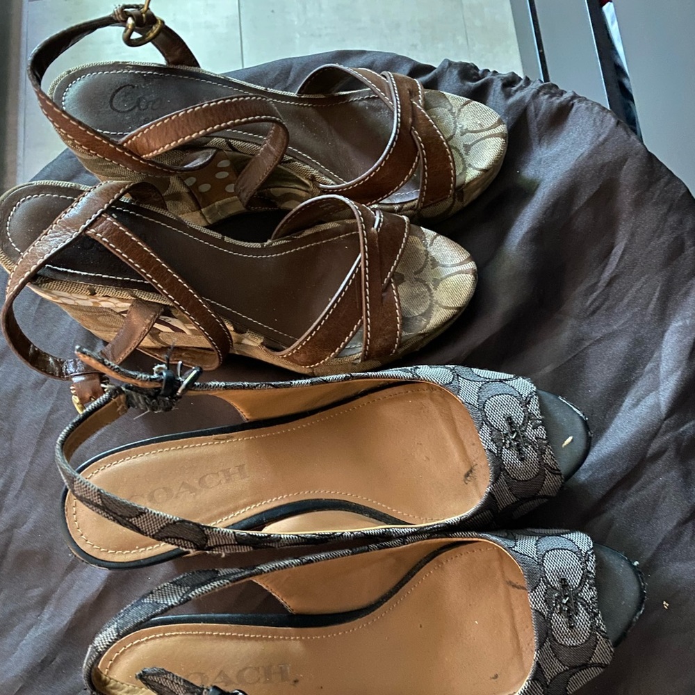 Nice 2 pair of Coach Wedges